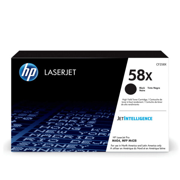 Tóner HP 58X Negro original CF258X para LaserJet Pro M404 Tóner HP 58X - Tóner HP 58X Negro original CF258X para LaserJet Pro M404