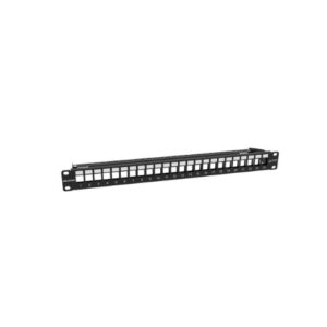 Hikvision DS-1CP6U24-1U Patch panel CAT6 sin blindaje de 24 puertos, 1U