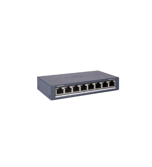 Hikvision DS-3E0508-O Switch Gigabit de 8 puertos 1000 Mbps metálico