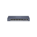 Hikvision DS-3E1310HP-EI Smart switch administrable 8 PoE Fast Ethernet + 2 uplink RJ45 Gigabit, puertos 1 y 2 Hi-PoE