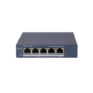 Hikvision DS-3E1505P-EI Smart switch administrable 4 PoE Gigabit + 1 uplink RJ45 Gigabit, 60W