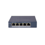 Hikvision DS-3E1505P-EI/M Smart switch administrable 4 PoE Gigabit + 1 uplink RJ45 Gigabit, 45W, bajo consumo