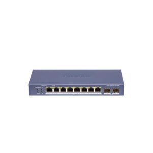 Hikvision DS-3E1510P-SI-8P2F Smart switch administrable 8 PoE Gigabit 110W + 2 uplink fibra óptica Gigabit, VLAN