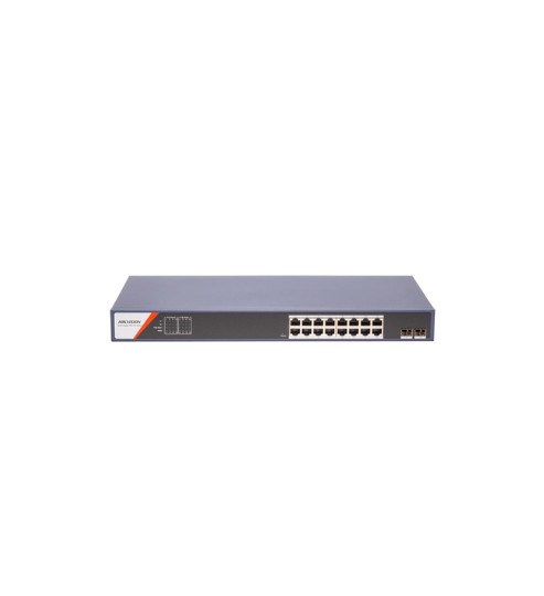 Hikvision DS-3E1518P-SI-16P2F Smart switch administrable 16 PoE Gigabit + 2 uplink SFP (1G)