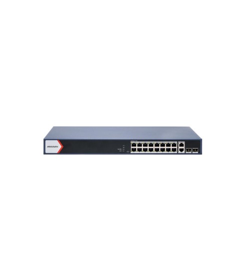 Hikvision DS-3E1520P-EI Switch administrable 16 PoE Gigabit + 2 uplink RJ45 (1G) + 2 uplink SFP (1G), 230W