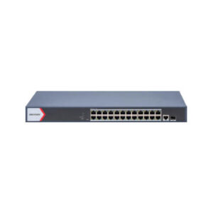 Hikvision DS-3E1526P-EI Smart switch administrable 24 PoE Gigabit + 1 uplink RJ45 (1G) + 1 uplink SFP (1G), 370W