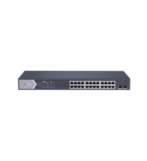 Hikvision DS-3E1526P-SI Smart switch administrable 24 PoE Gigabit + 2 uplink SFP (1G), VLAN