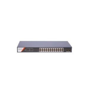 Hikvision DS-3E1526P-SI-24P2F Smart switch administrable 24 PoE Gigabit + 2 uplink SFP (1G), VLAN