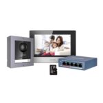 Hikvision DS-KIS602 Kit videoportero con DS-KD8003, DS-KH6320, switch y SD card