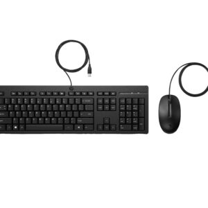 Combo teclado y mouse con cable HP 225 USB AX2Y7AA