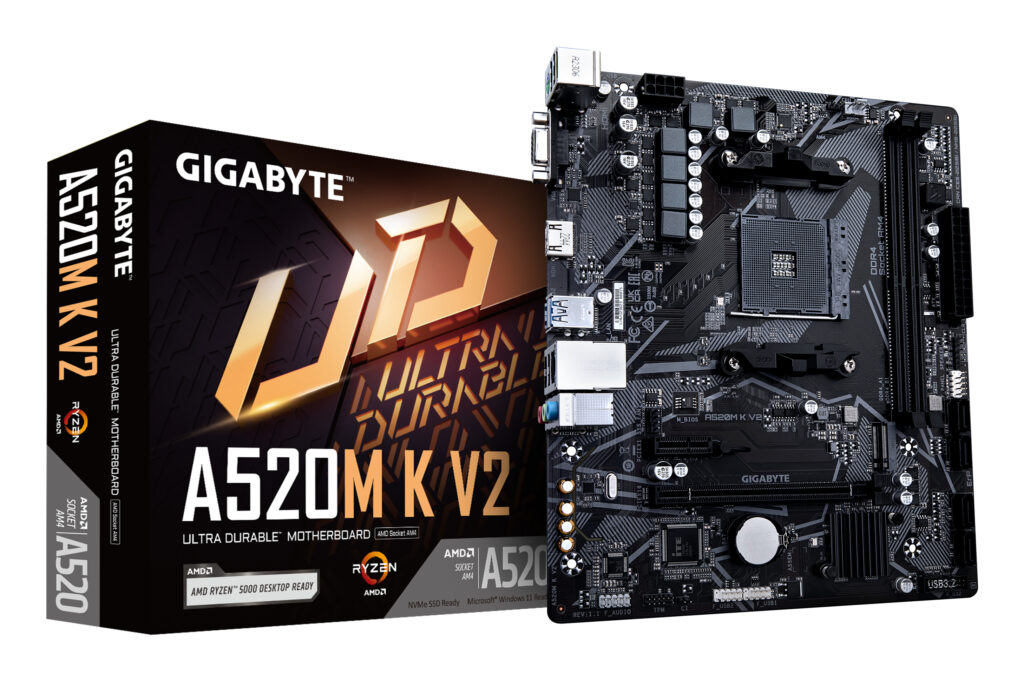 Motherboard Gigabyte A520M K V2 (rev. 1.0) Chipset AMD A520, Socket AM4, Micro ATX