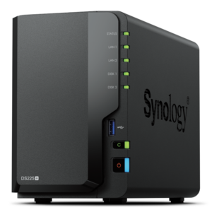 NAS Synology DiskStation DS225+ de 2 bahías, Intel Celeron J4125, 2 GB DDR4, 1× 1GbE + 1× 2.5GbE