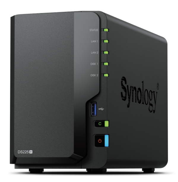 NAS Synology DiskStation DS225+ de 2 bahías, Intel Celeron J4125, 2 GB DDR4, 1× 1GbE + 1× 2.5GbE NAS Synology DiskStation DS225+ - NAS Synology DiskStation DS225+ de 2 bahías, Intel Celeron J4125, 2 GB DDR4, 1× 1GbE + 1× 2.5GbE