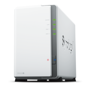 NAS Synology DiskStation DS223j de 2 bahías, Realtek RTD1619B, 1 GB DDR4, 1× 1GbE