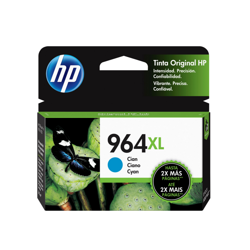 Cartucho de tinta HP 964XL Cian original 3JA54AL, 1.600 páginas