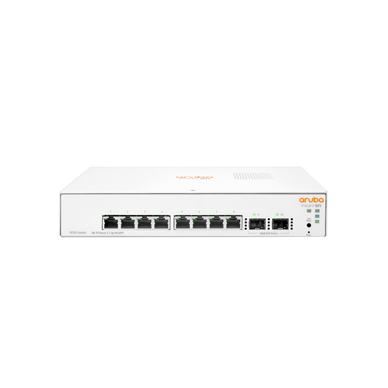 Switch Aruba Instant On 1930 8G 2SFP JL680A 8 puertos Gigabit, uplinks 2 x 1G SFP