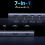 Hub USB-C 7 en 1 UGREEN con 2 HDMI 4K@60Hz, USB 3.2 de 10 Gbps y PD 100W 45379