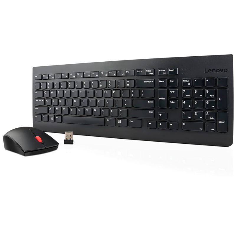 Teclado + Mouse Lenovo, Inalámbrico, Color Negro, (Kit Combo) GX30N81782