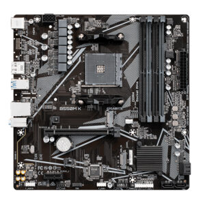 Placa madre Gigabyte B550M K, chipset AMD B550, socket AM4, DDR4, ATX