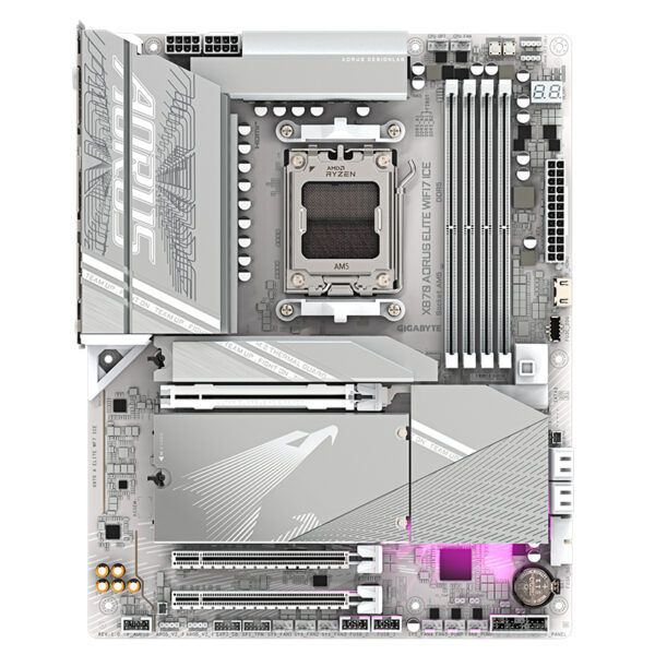 Placa madre Gigabyte X870 AORUS ELITE WIFI7 ICE, chipset AMD X870, socket AM5, DDR5 Placa madre Gigabyte X870 X870 Aorus Elite WIFI7 ICE - Placa madre Gigabyte X870 AORUS ELITE WIFI7 ICE, chipset AMD X870, socket AM5, DDR5