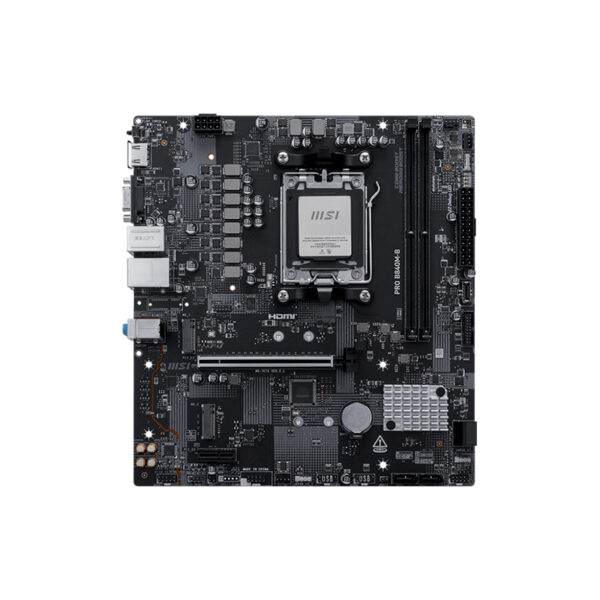 Placa madre MSI PRO B840M-B, chipset AMD B840, socket AM5, DDR5, Micro-ATX Placa madre MSI PRO B840M-B - Placa madre MSI PRO B840M-B, chipset AMD B840, socket AM5, DDR5, Micro-ATX