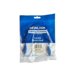 Patch cord Cat6A 1 pie azul Newlink, código NUEVO-17701BL