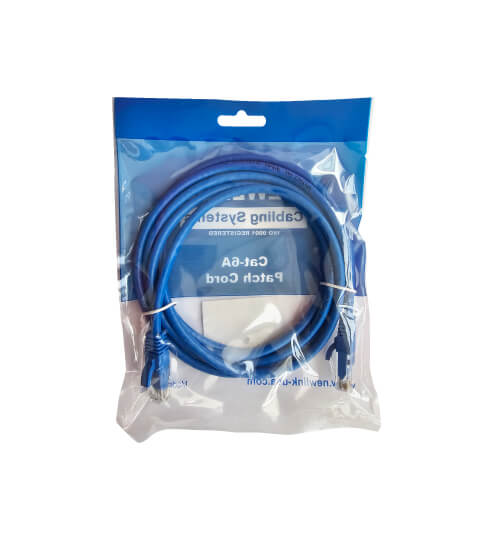 Patch cord Cat6A 7 pies azul Newlink, código NUEVO-17707BL vista 2
