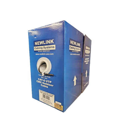 Cable UTP CAT6 exterior 4 pares 23AWG negro, 305 m UL Newlink, código NUEVO-9806361