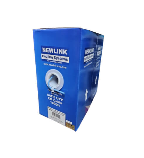 Cable UTP CAT6 interior 4 pares 23AWG azul, 305 m UL Newlink, código NUEVO-9806742