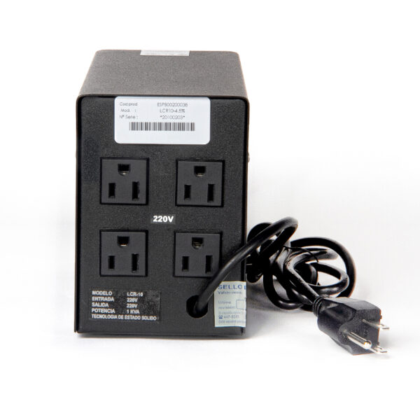 Estabilizador Monofasico ELISE IEDA PODER SAFE, LCR15-4.5% Solido, 1.5kVA, 220VAC, 4 Tomas 1 Estabilizador Monofasico ELISE IEDA PODER SAFE, LCR15-4.5% Solido, 1.5kVA, 220VAC, 4 Tomas vista 2