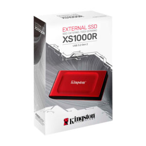 Unidad en estado sólido externa Kingston XS1000, 1TB, USB 3.2 Gen 2 Tipo-C, Color Rojo SXS1000R/1000G 5 Unidad en estado sólido externa Kingston XS1000, 1TB, USB 3.2 Gen 2 Tipo-C, Color Rojo SXS1000R/1000G vista 3