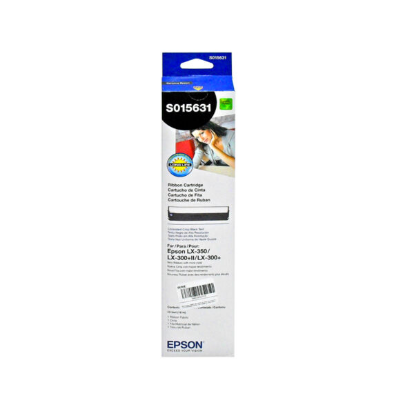 Cartucho de cinta Epson S015631, negro, para Impresora LX-350 Cartucho de cinta Epson S015631 - Cartucho de cinta Epson S015631, negro, para Impresora LX-350