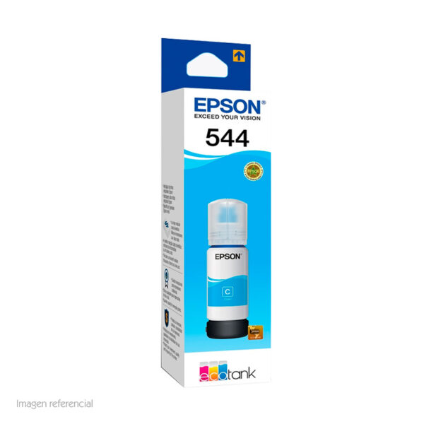 Botella de tinta Epson T544220-AL - Botella de tinta EPSON T544220-AL, color Cian, contenido 65ml