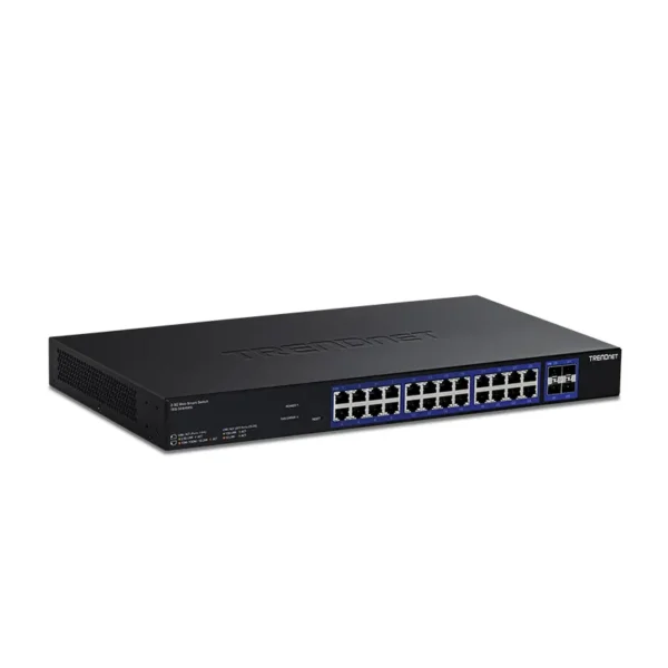 Switch administrable TRENDnet de 24 puertos 2.5G y 4 puertos SFP+ 10G | TEG-3284WS 1 Switch administrable TRENDnet de 24 puertos 2.5G y 4 puertos SFP+ 10G | TEG-3284WS – vista 2