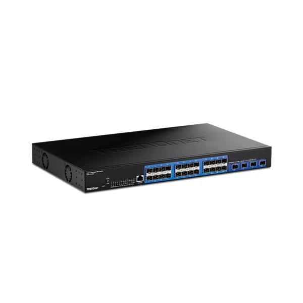 Switch capa 2 TRENDnet de 24 puertos SFP y 4 puertos SFP+ 10G | TL2-F70284 1 Switch capa 2 TRENDnet de 24 puertos SFP y 4 puertos SFP+ 10G | TL2-F70284 – vista 2