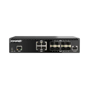 Switch capa 2 QNAP de 8 puertos SFP+ 10GbE y 4 puertos 10GBASE-T | QSW-M3212R-8S4T