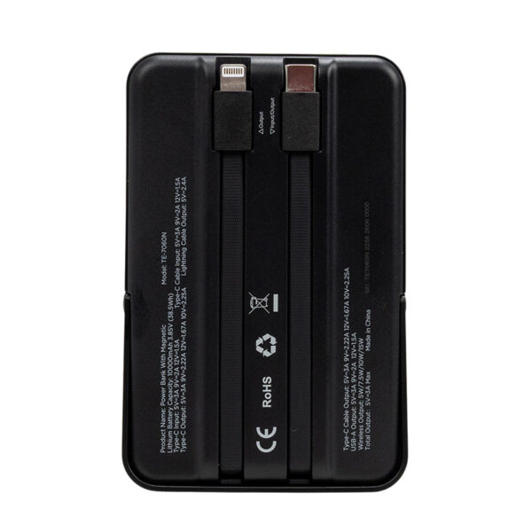 Powerbank TEROS TE-7060N, 10000 mAh, (38.5 Wh) TE7060N vista 2