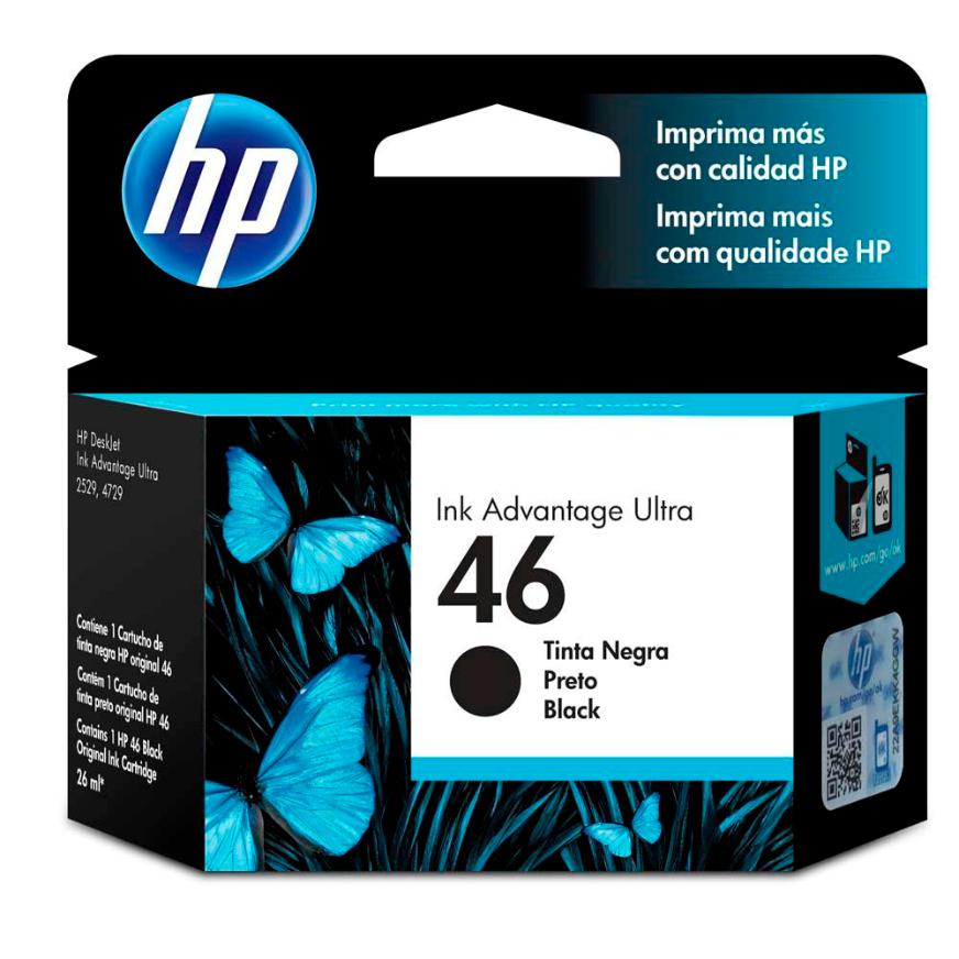 Cartucho de tinta HP 46 Negro original CZ637AL, 1.500 páginas