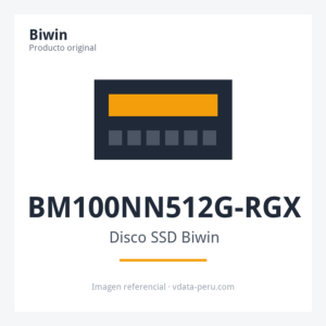 Unidad en estado solido Biwin M100, 512GB, SATA 6Gb/s, 2.5", BM100NN512G-RGX