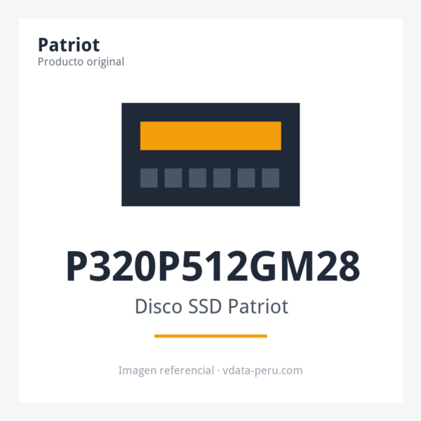 Disco SSD SSD Patriot P320 512 GB M.2 2280 PCIe Gen3 x4 NVMe P320P512GM28 Disco SSD Patriot P320 P320P512GM28 - Disco SSD Patriot P320 512 GB M.2 2280 PCIe Gen3 x4 NVMe P320P512GM28