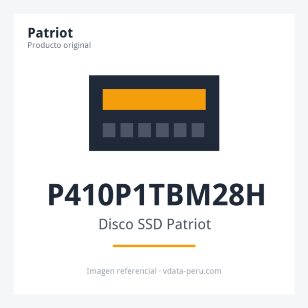Disco SSD SSD Patriot P410 1TB M.2 2280 PCIe Gen4 x4 NVMe P410P1TBM28H Disco SSD Patriot P410 - Disco SSD Patriot P410 1TB M.2 2280 PCIe Gen4 x4 NVMe P410P1TBM28H