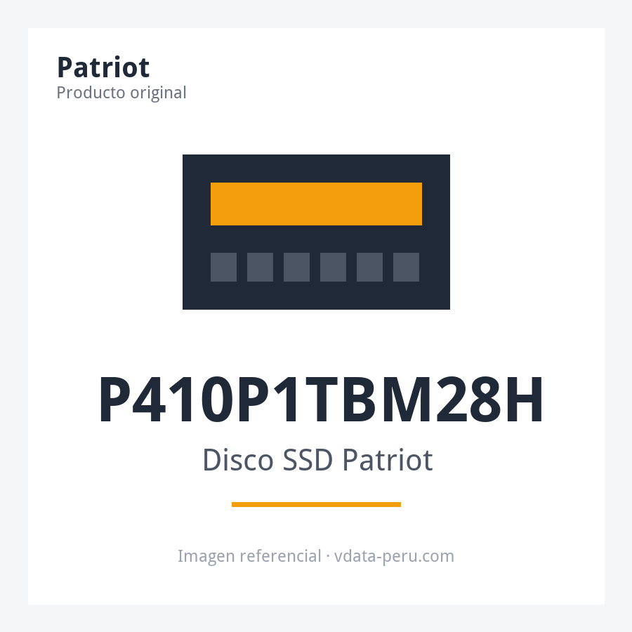 Disco SSD Patriot P410 1TB M.2 2280 PCIe Gen4 x4 NVMe P410P1TBM28H