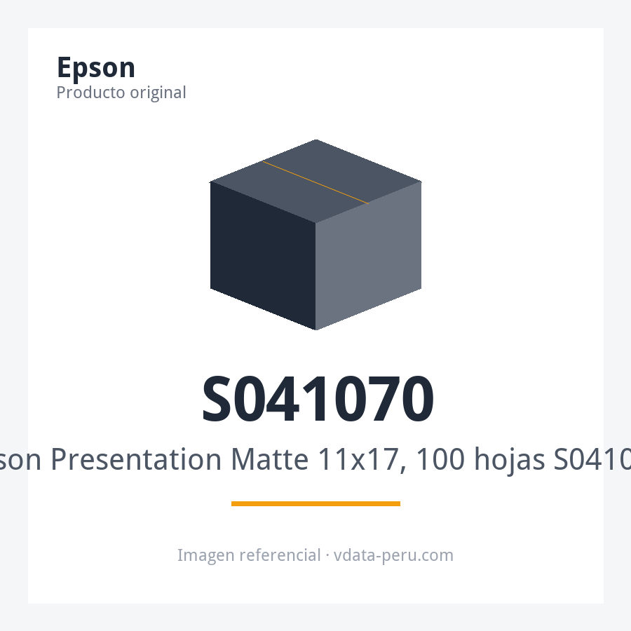Papel Epson Presentation Matte 11x17, 100 hojas S041070