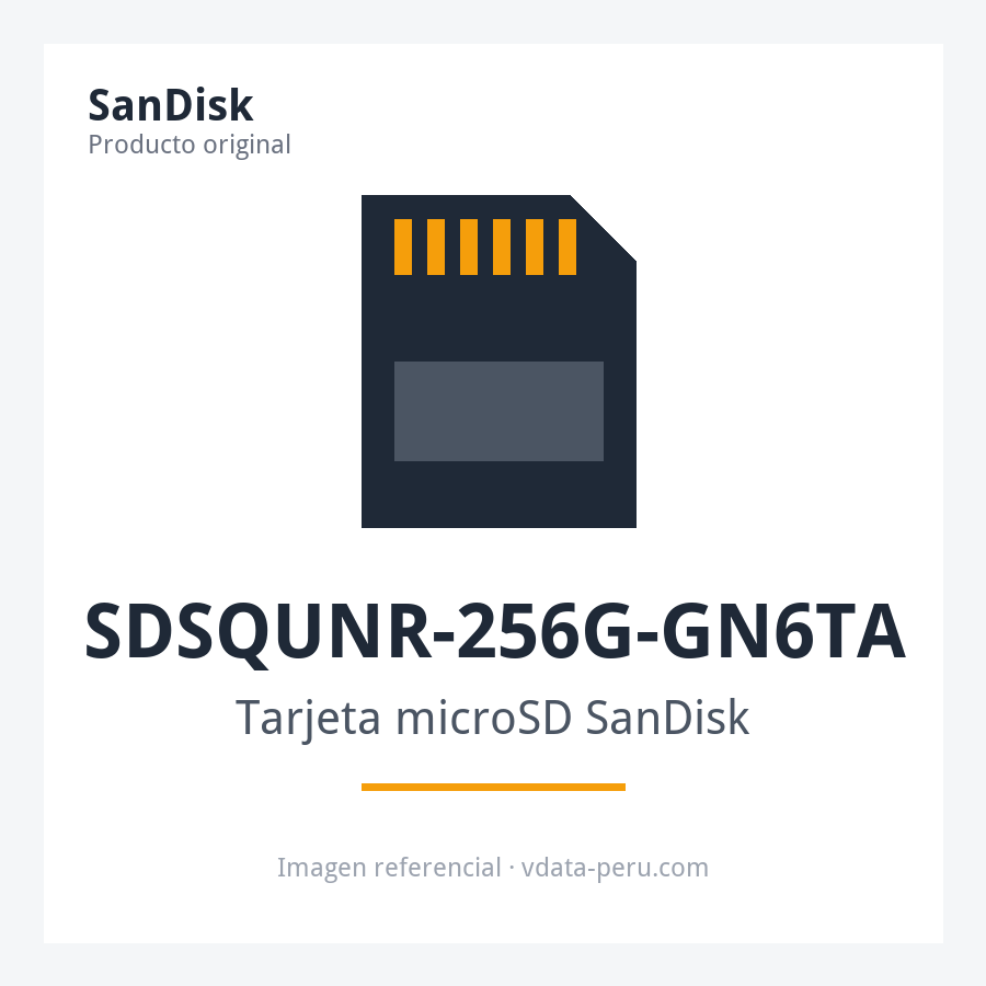 Tarjeta microSDXC SanDisk Ultra 256GB UHS-I hasta 100 MB/s con adaptador SDSQUNR-256G-GN6TA