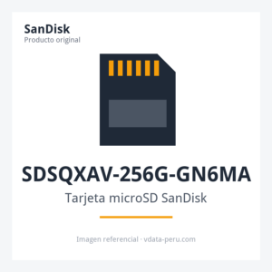 Tarjeta microSDXC SanDisk Extreme 256GB UHS-I U3 V30 A2 hasta 190 MB/s con adaptador SDSQXAV-256G-GN6MA