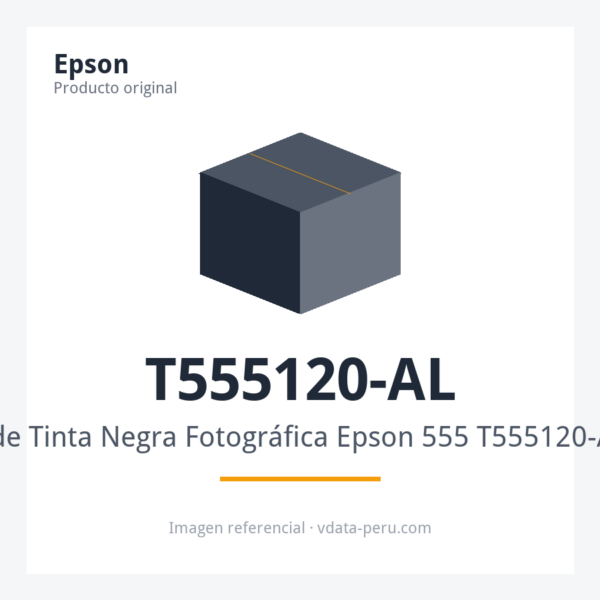 Botella de Tinta Negra Fotográfica Epson 555 T555120-AL Botella de Tinta Negra Fotográfica Epson 555 T555120-AL