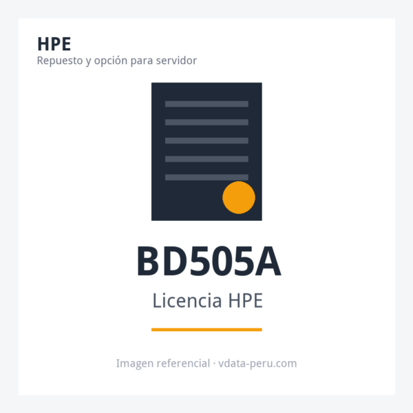 Licencia HPE iLO Advanced 1-SERVER License with 3YR Technical Support and Updates BD505A Licencia HPE iLO Advanced 1-SERVER License with 3YR Technical Support and Updates BD505A