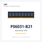 Memoria HPE 16GB (1x16GB) Dual Rank X8 DDR4-3200 Cas-22-22-22 Registered Smart Memory Kit P06031-B21