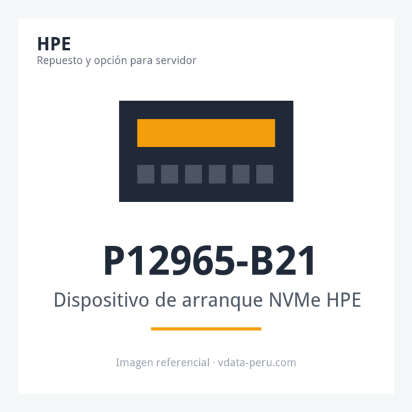 Dispositivo de arranque NVMe HPE NS204I-P X2 Lanes NVMe PCIe3 X8 Os Boot Device P12965-B21 Dispositivo de arranque NVMe HPE NS204I-P X2 Lanes NVMe PCIe3 X8 Os Boot Device P12965-B21