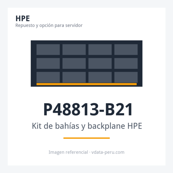 Kit de bahías y backplane HPE ProLiant DL380 Gen11 2U 8SFF X1 Tri-Mode U.3 Drive Cage Kit P48813-B21
